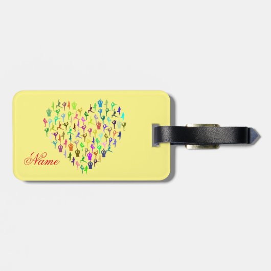 Yoga Poses Heart Thunder_Cove Bagagelabel (Achterkant horizontaal)