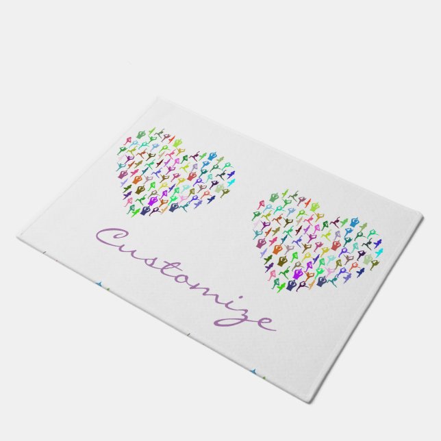 Yoga Poses Heart Thunder_Cove Deurmat (Schuin)