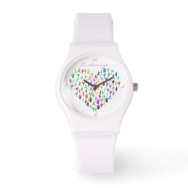 Yoga Poses Heart Thunder_Cove Horloge (Voorkant)