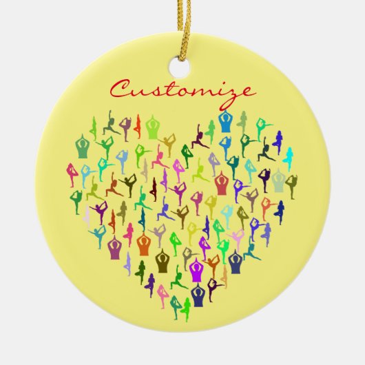 Yoga Poses Heart Thunder_Cove Keramisch Ornament (Voorkant)