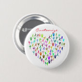 Yoga Poses Heart Thunder_Cove Ronde Button 5,7 Cm (Voorkant /achterkant)