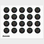 Yoga Poses Heart Thunder_Cove Ronde Sticker (Vel)