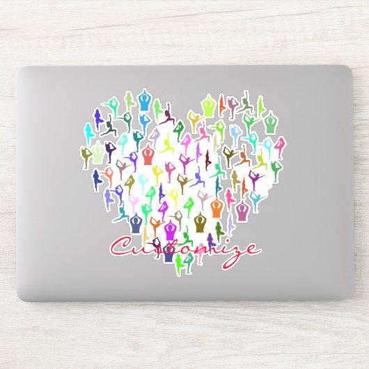 Yoga Poses Heart Thunder_Cove Sticker (Computer)
