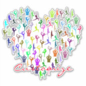 Yoga Poses Heart Thunder_Cove Sticker (Voorkant)
