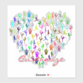 Yoga Poses Heart Thunder_Cove Sticker (Vel)