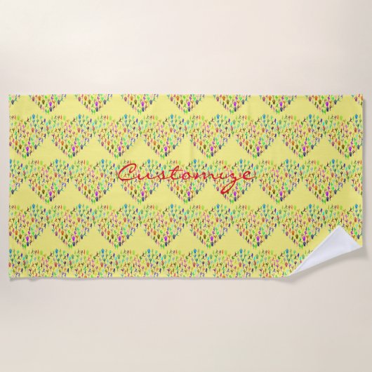 Yoga Poses Heart Thunder_Cove Strandlaken (Voorkant)