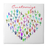 Yoga Poses Heart Thunder_Cove Tegeltje (Voorkant)