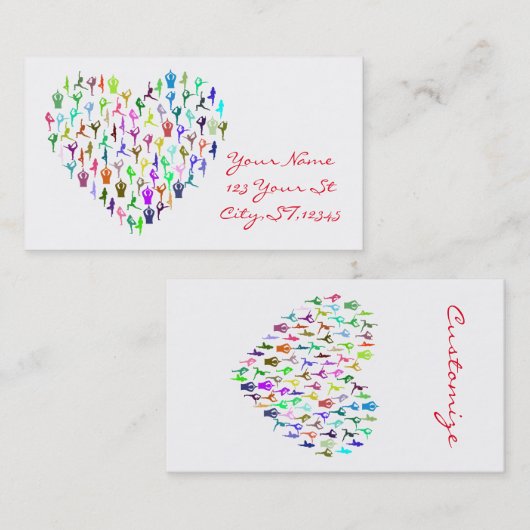 Yoga Poses Heart Thunder_Cove Visitekaartje (Voorkant / Achterkant)