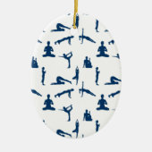 Yoga Poses Keramisch Ornament (Voorkant)