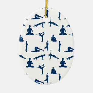 Yoga Poses Keramisch Ornament