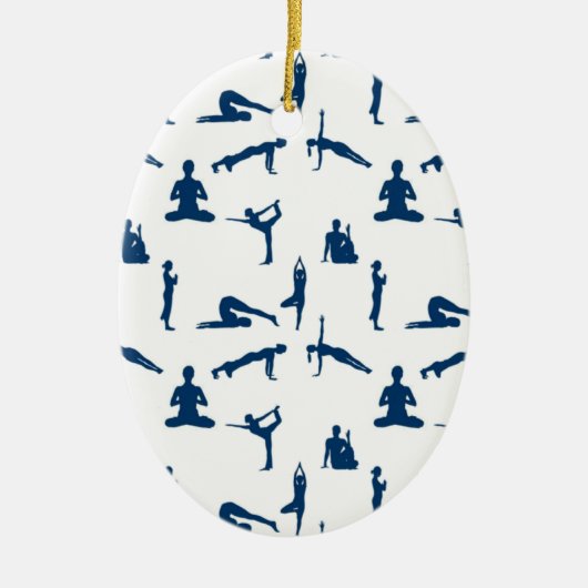 Yoga Poses Keramisch Ornament (Voorkant)