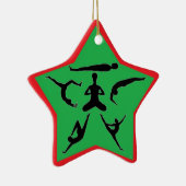 Yoga Poses - kerstsierplanten Keramisch Ornament (Rechts)