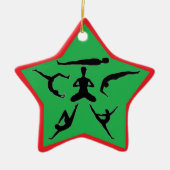 Yoga Poses - kerstsierplanten Keramisch Ornament (Voorkant)