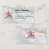 Yoga Poses Logo | Marmer Visitekaartje (Voorkant / Achterkant)