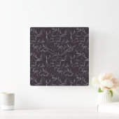 Yoga poses pattern | Yoga seamless pattern 15 Vierkante Klok (Huis)