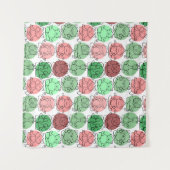 Yoga poses pattern | Yoga seamless pattern 18 Wandkleed (Voorkant (horizontaal))