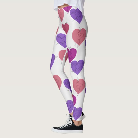 Yoga poses pattern | Yoga seamless pattern 1 Leggings (Links)