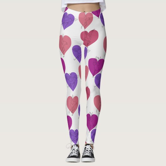 Yoga poses pattern | Yoga seamless pattern 1 Leggings (Voorkant)