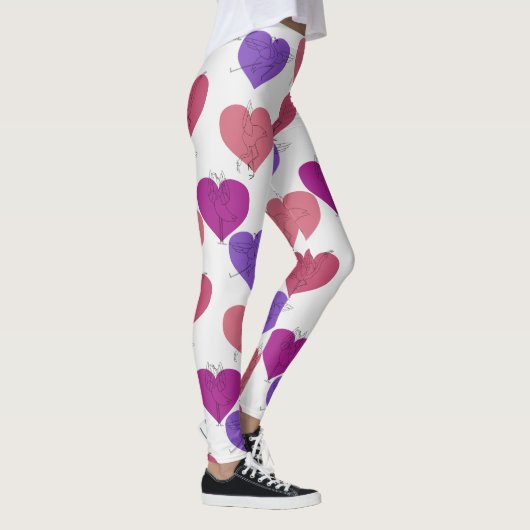 Yoga poses pattern | Yoga seamless pattern 1 Leggings (Rechts)