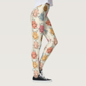 Yoga poses pattern | Yoga seamless pattern 42 Leggings (Rechts)