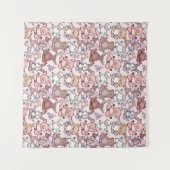 Yoga poses pattern | Yoga seamless pattern 48 Wandkleed (Voorkant (horizontaal))