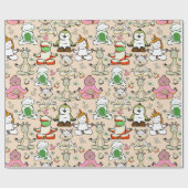 Yoga poses pattern | Yoga seamless pattern 52 Cadeaupapier (Vlak)