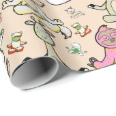 Yoga poses pattern | Yoga seamless pattern 52 Cadeaupapier (Rol Hoek)