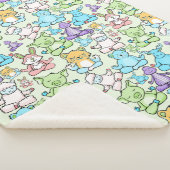 Yoga poses pattern | Yoga seamless pattern 63 Sherpa Deken (3/4)