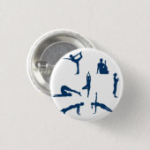 Yoga Poses Ronde Button 3,2 Cm (Voorkant /achterkant)
