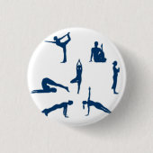 Yoga Poses Ronde Button 3,2 Cm (Voorkant)