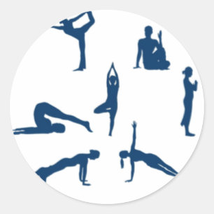 Yoga Poses Ronde Sticker