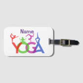 Yoga Poses Silhouettes Thunder_Cove Bagagelabel (Voorkant (horizontaal))