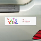 Yoga Poses Silhouettes Thunder_Cove Bumpersticker (Op auto)