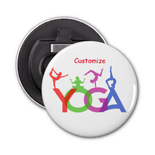 Yoga Poses Silhouettes Thunder_Cove Button Flesopener