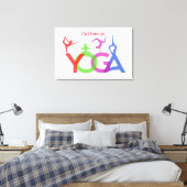 Yoga Poses Silhouettes Thunder_Cove Canvas Afdruk (Insitu (Slaapkamer))