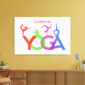 Yoga Poses Silhouettes Thunder_Cove Canvas Afdruk (Insitu (Woonkamer))