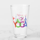 Yoga Poses Silhouettes Thunder_Cove Glas (Achterkant)