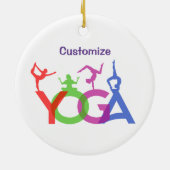 Yoga Poses Silhouettes Thunder_Cove Keramisch Ornament (Achterkant)