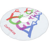 Yoga Poses Silhouettes Thunder_Cove Kerstboom Rok (Gekanteld)