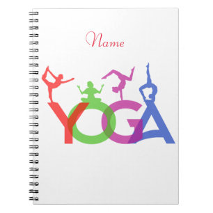 Yoga Poses Silhouettes Thunder_Cove Notitieboek