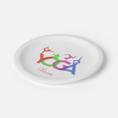 Yoga Poses Silhouettes Thunder_Cove Papieren Bordje (Gekanteld)