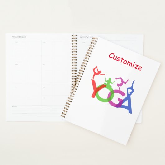 Yoga Poses Silhouettes Thunder_Cove Planner (Display)