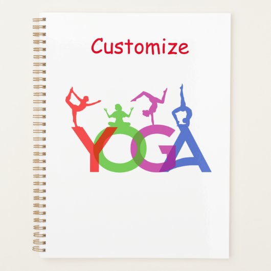 Yoga Poses Silhouettes Thunder_Cove Planner (Voorkant)