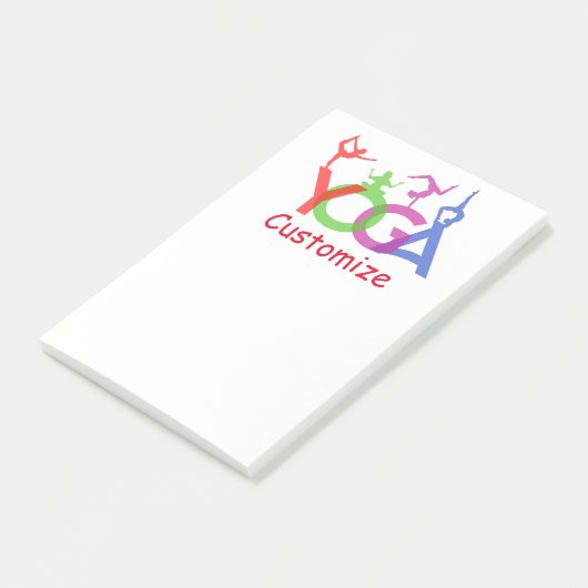 Yoga Poses Silhouettes Thunder_Cove Post-it® Notes (Schuin)