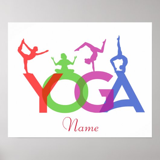 Yoga Poses Silhouettes Thunder_Cove Poster (Voorkant)