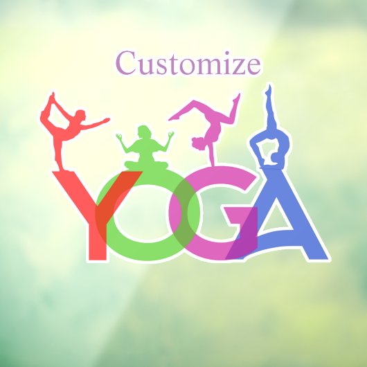 Yoga Poses Silhouettes Thunder_Cove Raamsticker (Vel 3)
