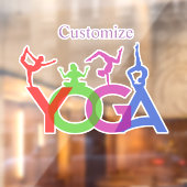 Yoga Poses Silhouettes Thunder_Cove Raamsticker (Vel 2)