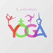 Yoga Poses Silhouettes Thunder_Cove Raamsticker (Vel)