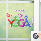 Yoga Poses Silhouettes Thunder_Cove Raamsticker (Huis)