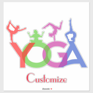 Yoga Poses Silhouettes Thunder_Cove Sticker